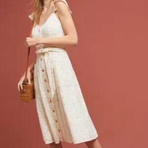 NWOT Anthropologie Concerto Dress Ivory Size 8